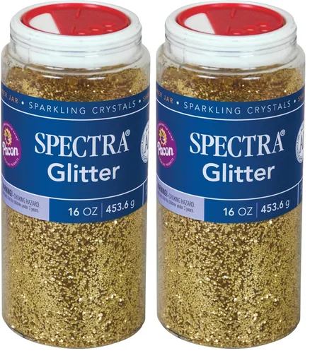 Vista 9 de Spectra Arts & Crafts Purpurina, dorado, 16 onzas, 1 tarro