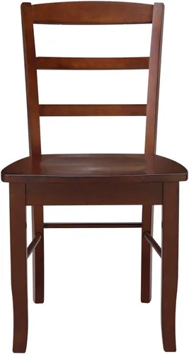 Vista 4 de International Concepts Madrid - Silla con respaldo de escalera, color espresso