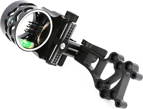 Vista 9 de 5-Pin Compound Bow Sight - with Level & Height Micro-Adjustable, Aluminum Alloy Hunting Sight for Right/Left Hand, Includes Sight Light & Tools