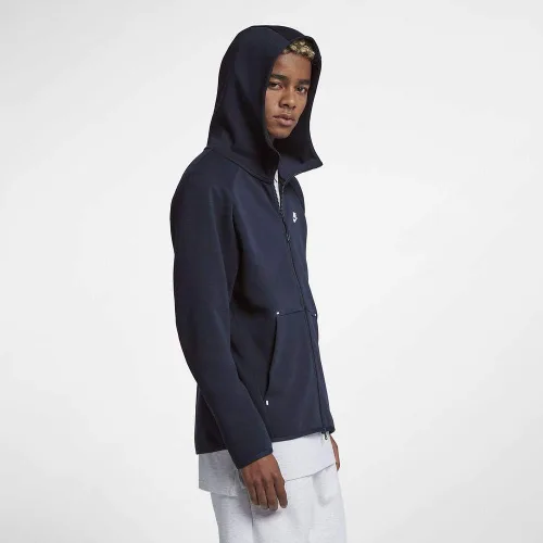 Vista 4 de Nike Sportswear Club - Sudadera con capucha forro de vellón y cierre completo para hombre
