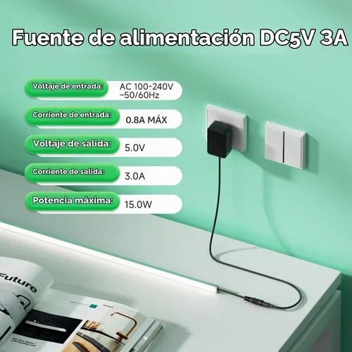 Vista 3 de BTF-LIGHTING Adaptador de fuente de alimentación de 5V 3A 15W