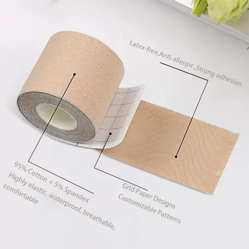 Vista 4 de Cinta de elevación BoobTape, con 36 cintas de doble cara, cinta multifuncional, cinta de levantamiento facial, cinta de elevación de cuello.