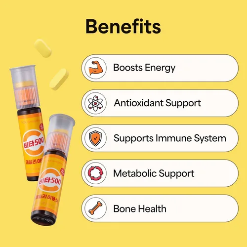 Vista 5 de KWANGDONG Vita500 Daily Immune Shot - Suministro para 7 días, suplemento de apoyo inmunológico con 13 vitaminas y 8 minerales. Disparo de refuerzo
