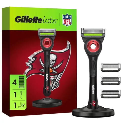 Vista 32 de Gillette Labs Special NFL 49ers Edition Shaving Razor for Men - 1 Handle, 1 Razor Blade Refill, Perfect for Game Day Grooming, GilletteLabs with