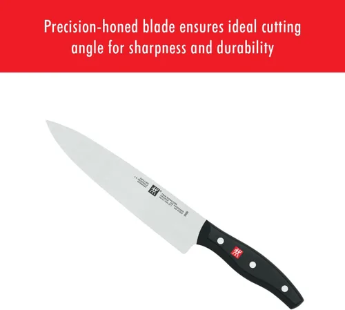 Vista 8 de ZWILLING Twin Signature - Juego de cuchillos alemanes afilados de 2 piezas, fabricado en una fábrica alemana propiedad de la empresa con acero