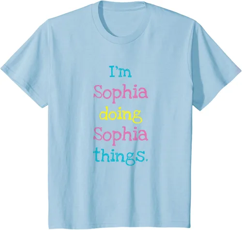 Vista 9 de Sophia - Camiseta con texto personalizado para niñas