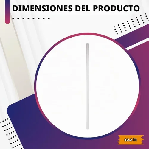 Vista 2 de Green Direct - Pajitas de plástico desechables de 10.75 pulgadas envueltas individualmente, extra largas y gruesas para usar con cualquier taza