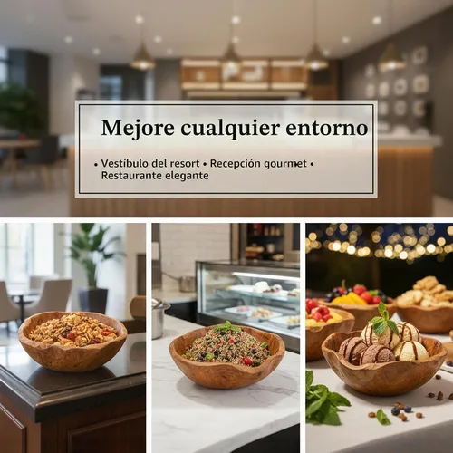 Vista 7 de Cuenco de madera (12 a 14 pulgadas), cuencos de raíz naturales hechos a mano, cuencos de ensalada de frutas, cuencos de madera creativos, cada pieza