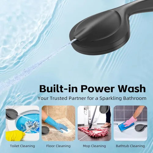Vista 6 de High Pressure Filtered Shower Head with Handheld, 9 Spray Modes 4.7" Shower Head, 59" long hose, 10 Layers Filter for Hard Water, Remove Chlorine