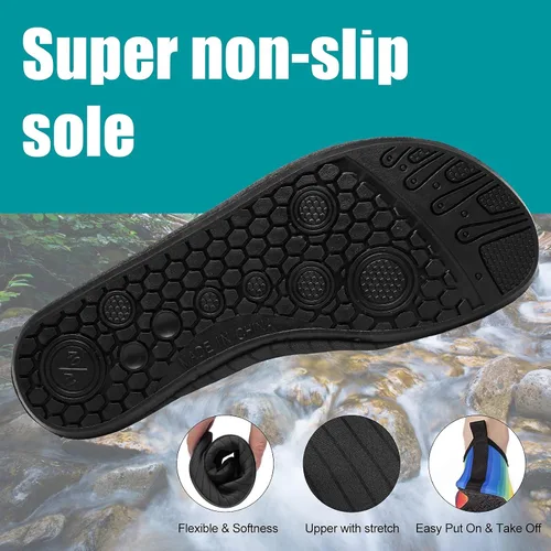 Vista 2 de Metog Zapatos de agua, secado rápido, para deportes de playa, natación, surf, yoga, estilo pie desnudo, para hombre y mujer