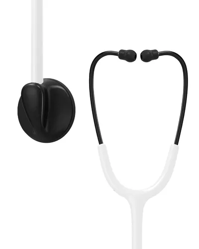 Vista 15 de Estetoscopio de una sola cabeza para médicos/enfermeras/estudiantes de escuela de enfermería, uso médico y doméstico con etiqueta de nombre de Tubo