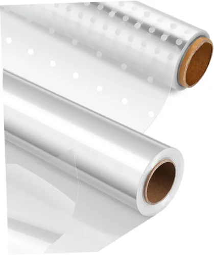Vista 8 de Cabilock Bolsas de celofán transparente de celofán para cestas de regalo, 2 unidades de rollo de envoltura de grosor de 17 pulgadas x 100 pies