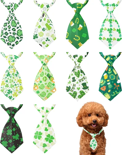 Vista 11 de PET SHOW Paquete de 10 corbatas para perros de feliz cumpleaños, XS