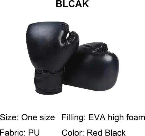 Vista 2 de 1 par de guantes de entrenamiento de boxeo: guantes de perforación de superficie de poliuretano para principiantes, guantes de entrenamiento