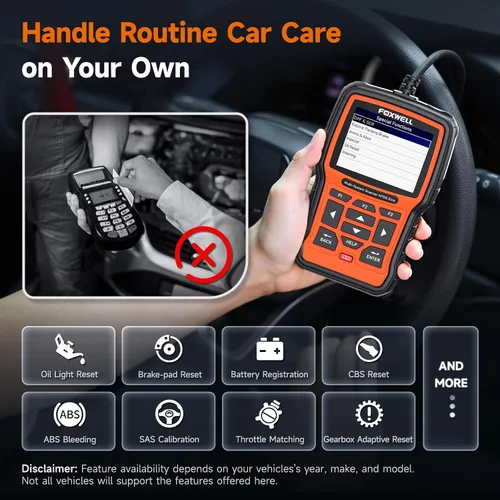 Vista 5 de FOXWELL NT510 Elite - Herramienta de escaneo compatible con escáner BMW, herramienta de diagnóstico completo OBD2, lector de códigos de control