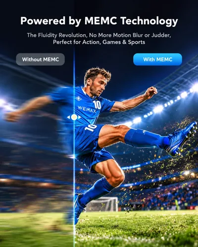 Vista 7 de Proyector inteligente Google TV, Netflix con licencia, FHD nativo Negro