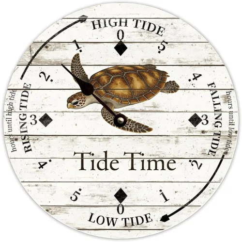 Vista 36 de Tide Clock for Wall Myrtle Beach Time Coastal Clocks Beach Navy-3