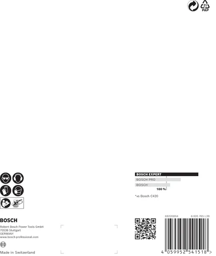 Vista 4 de Bosch Professional 5x Expert C470 - Papel de lija (Ø 5.906 in, grano 40, accesorios para lijadora orbital)