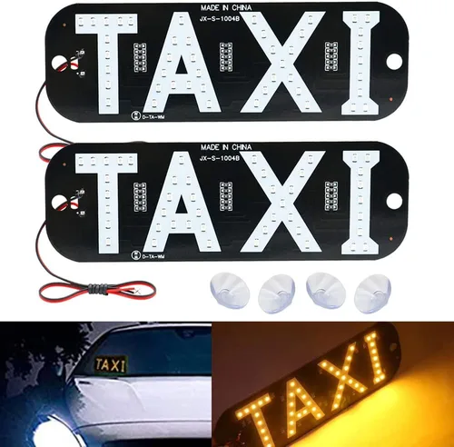 Vista 8 de 2 unids Taxi Led coche parabrisas cabina indicador lámpara 12V taxi signo bombilla parabrisas taxi guía luces (azul)