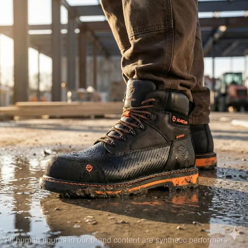 Vista 2 de SUREWAY Men's 6" Waterproof Soft/Composite Toe Work Boot - Heavy Duty Crazy Horse Leather, Slip Resistant Lace Up for Construction & Industrial