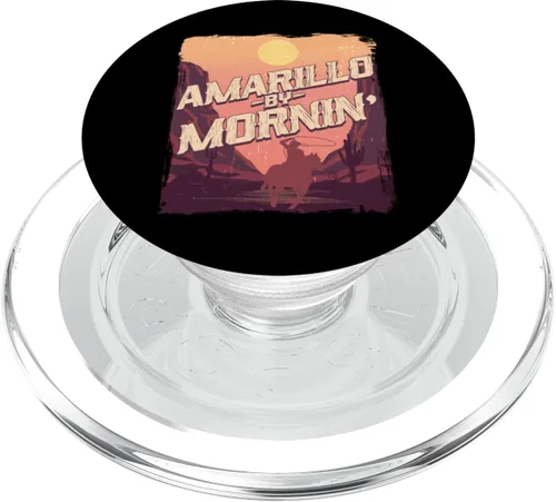 Vista 7 de Western Cowboy Amarillo By Mornin Folk Country Music PopSockets Adhesive PopGrip
