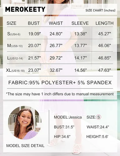 Vista 6 de MEROKEETY Vestido midi plisado con cuello en V y mangas abullonadas para mujer, para invitadas de boda
