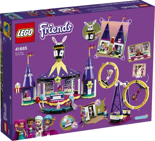 Vista 4 de LEGO Friends Magical Funfair - Juego de montaña rusa 41685; juego de simulación para niños que aman los juguetes de parques temáticos; nuevo 2021