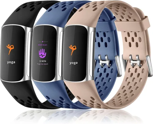 Vista 11 de Maledan Compatible con Fitbit Charge 5/Fitbit Charge 6 bandas para mujeres y hombres, correa deportiva transpirable suave impermeable de repuesto