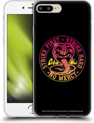 Vista 140 de Head Case Designs Funda de gel suave con licencia oficial de Cobra Kai Eagle Fang Logo Key Art compatible con Apple iPhone 7 Plus/iPhone 8 Plus