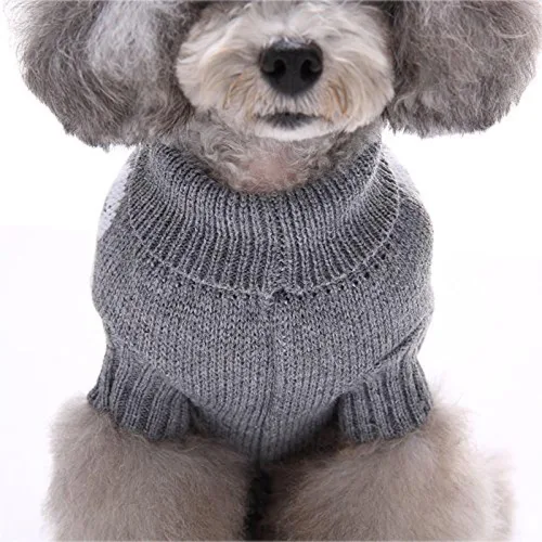 Vista 3 de S-Lifeeling Suéter para perros con calavera para Halloween, Navidad, ropa para mascotas, ropa suave y cómoda para perros - Gris