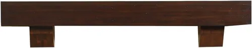 Vista 9 de Duluth Forge Mantel de madera de acacia maciza de 48 pulgadas con ménsulas, acabado blanco antiguo, perfecto para chimeneas de gas y leña