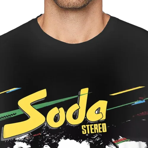 Vista 7 de Soda Music and Stereo - Camiseta de manga corta para hombre, diseño casual, cuello redondo, unisex, color negro
