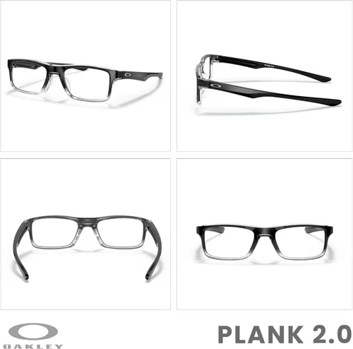 Vista 3 de Oakley Plank 2.0 OX8081 - Lentes rectangulares para hombre y mujer, kit de correa de accesorios, bolsa de microfibra