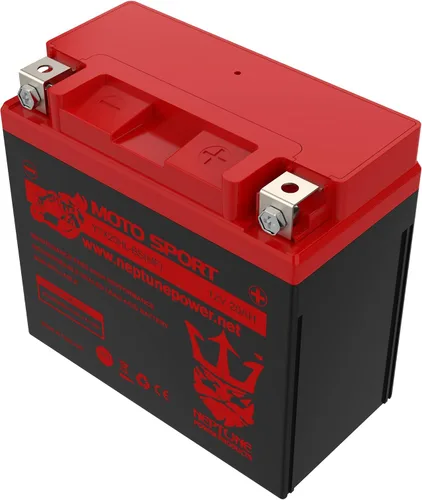 Vista 2 de Reemplazo profesional de marca para Moto Classic YTX20HL / YTX20L 12V 20Ah sin mantenimiento sellado AGM. Reemplaza: batería deportiva