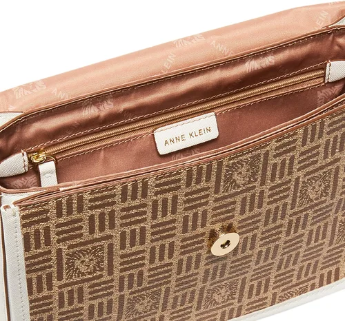 Vista 3 de Anne Klein Bolso cruzado con solapa con logotipo de león con broca de caballo