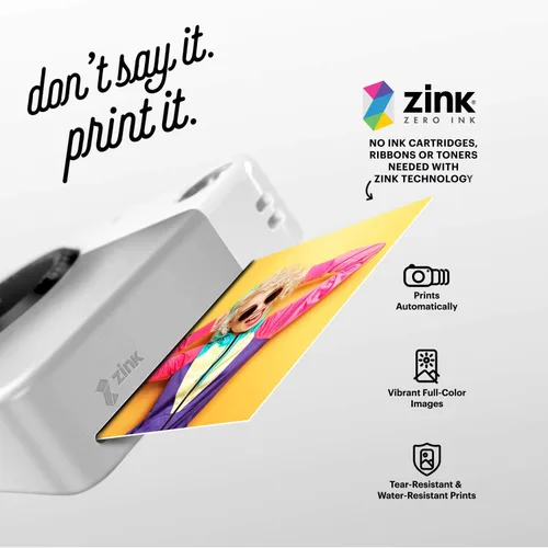 Vista 6 de Kodak Papel Zink Premium de 2 x 3 pulgadas, paquete de 100 con estuche suave