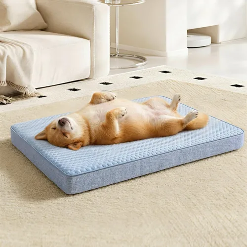 Vista 10 de WATANIYA PET Cama de Espuma Viscoelástica para Perros Medianos, Camas Refrescantes para Perros Medianos, Cama Ortopédica Lavable para Mascotas