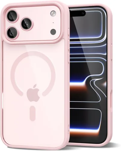 Vista 114 de oakxco Funda magnética transparente compatible con Magsafe, bonita funda delgada y transparente de poliuretano termoplástico no amarillenta, carcasa
