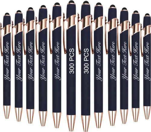 Vista 12 de 10 bolígrafos personalizados con nombre y texto para mujeres y hombres, bolígrafos personalizados con grabado gratis, regalos para negocios