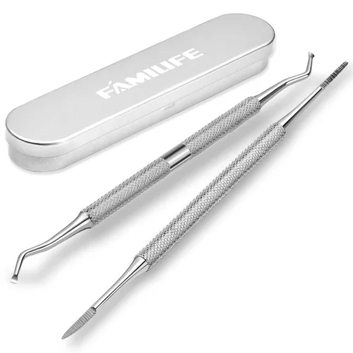 Vista 3 de Familife - Juego de manicura, kit de manicura profesional, 11 piezas, cortaúñas para mujeres, kit de regalo para ella
