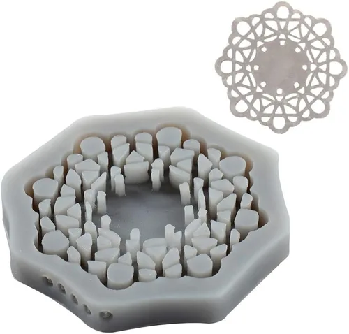Vista 13 de Moldes de posavasos de silicona, posavasos para moldes de silicona de cemento para hacer manualidades