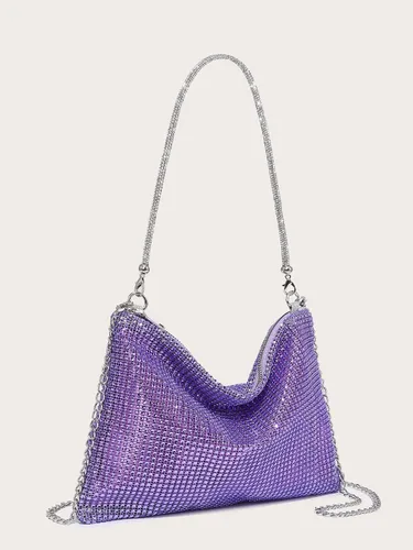 Vista 2 de Verdusa Bolso de noche con diamantes de imitación brillantes para mujer