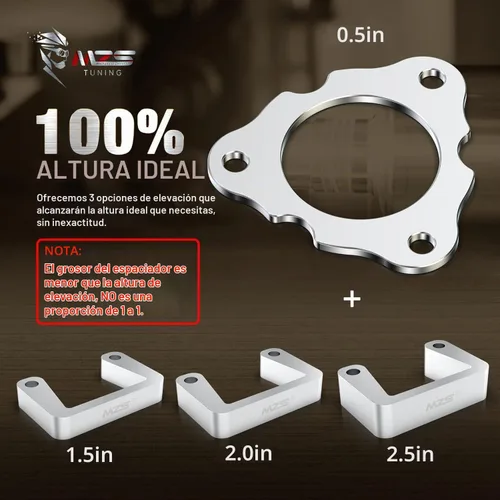 Vista 6 de MZS Kit de nivelación de 2 pulgadas, espaciadores de puntal delantero superior e inferior, kit de elevación compatible con Silverado Sierra Yukon