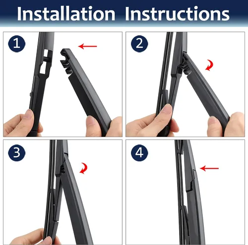 Vista 6 de X AUTOHAUX Juego de brazos de limpiaparabrisas trasero para Toyota Corolla Hatchback 01-06