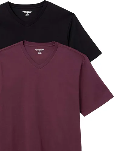 Vista 6 de Tienda Essentials - Paquete de 2 camisetas de manga corta de corte suelto con cuello en V para hombre