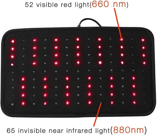 Vista 3 de TUOB - Envoltura de Terapia de Luz Roja y Luz Infrarroja Cercana, Dispositivo de Alivio del Dolor de Espalda con Luz LED Aprobado por la FDA