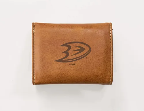 Vista 2 de NHL Rico Industries - Billetera triple grabada con láser y tres pliegues, accesorio para hombre