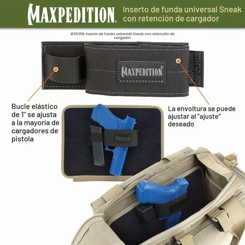 Vista 2 de Inserto para funda universal Maxpedition Gear Sneak con retención Mag.