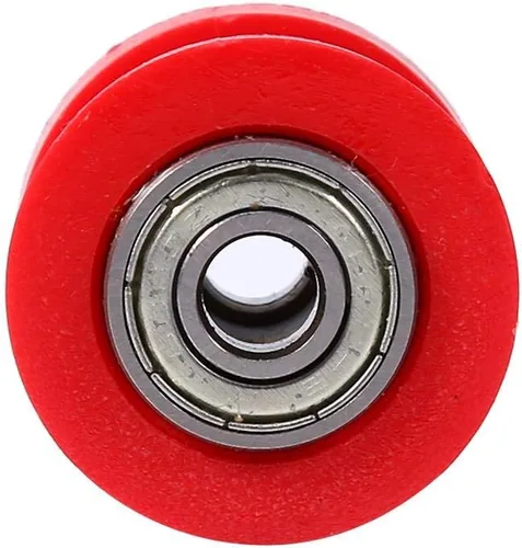 Vista 3 de Keenso Rueda guía tensor de rodillo de cadena de 0.315 pulgadas, guía universal de rueda tensor de cadena de polea para motocicleta, Pit Dirt Mini