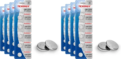 Vista 8 de Tenergy Batería de botón de litio CR1220 de 3 V, para llaves, relojes, accesorios, 5
